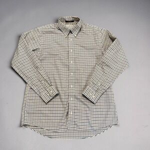 Jacob Miller Mens Large L Button Down Shirt Cotton Wrinkle Free Tattersall Check